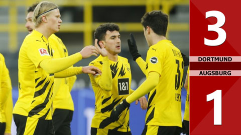 Dortmund vs Augsburg: 3-1 (Vòng 19 Bundesliga 2020/21)